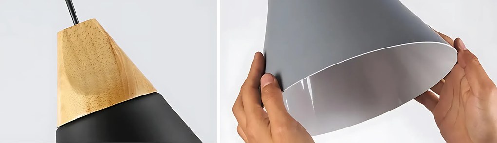 Toolight Toolight, stropné svietidlo 1xE27, SCANDI C, čierna matná-hnedá, OSW-00104