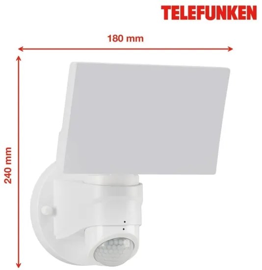 Telefunken 304306TF - LED Vonkajšie nástenné svietidlo so senz. LED/16W/230V IP44