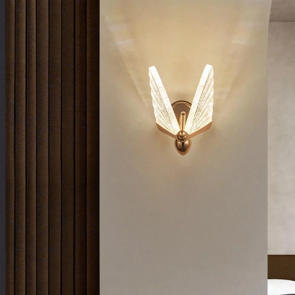 Toolight Toolight, LED nástenné svietidlo, 5W, 3000K, LHJ104-1W, svetlé ružové zlato, OSW-50042