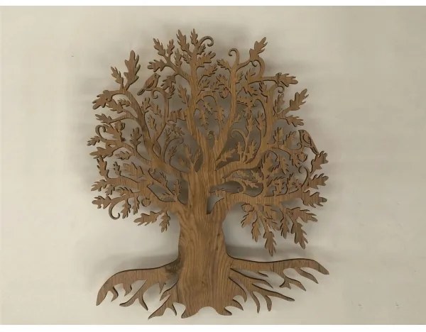 Li-Go 23673/DUB2 - LED nástenná dekorácia, 10W/5V, 20000 mAh, 45x55 cm, dub + diaľkové ovládanie