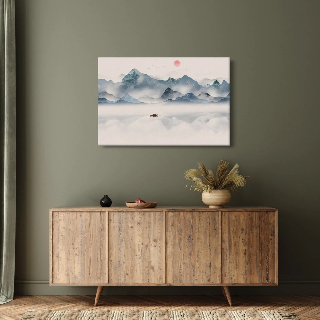 Obraz - Údolie modrých hôr (90x60 cm)