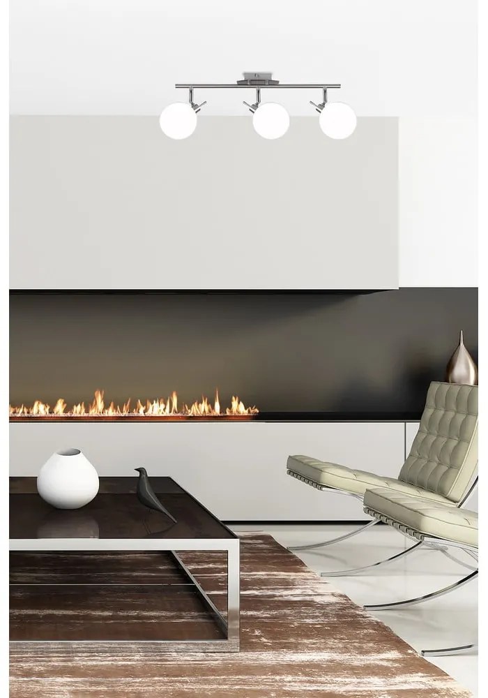 Stropné svietidlo v striebornej farbe so skleneným tienidlom 12x62 cm Ghost - Candellux Lighting