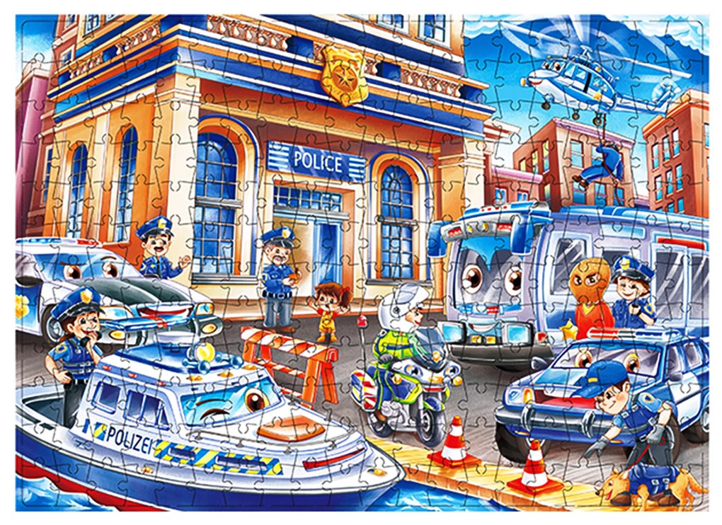 Detské puzzle Polícia 240 dielikov Aga4Kids MR1467