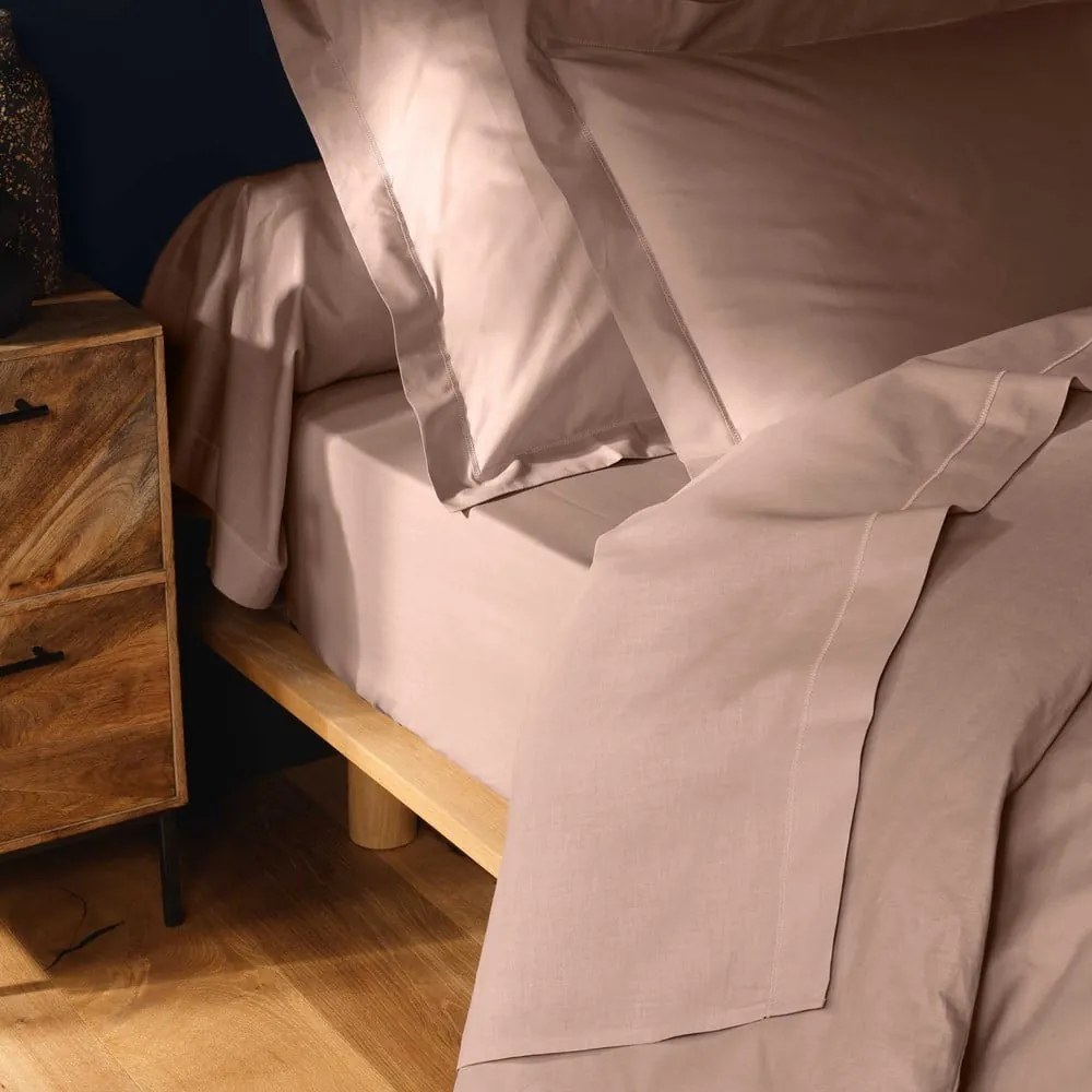 Ružová bavlnená plachta 180x290 cm Lina – douceur d'intérieur