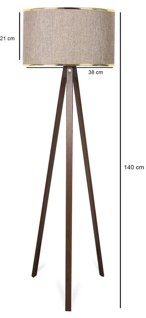 Stojacia lampa AYD II 140 cm tmavo béžová