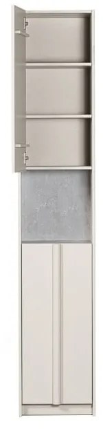 Krémovobiela modulárna skrinka z borovicového dreva 40x210 cm Basu – WOOOD