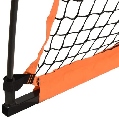 vidaXL Bejzbalová sieť oranžovo-čierna 183x182x183cm oceľ a polyester-