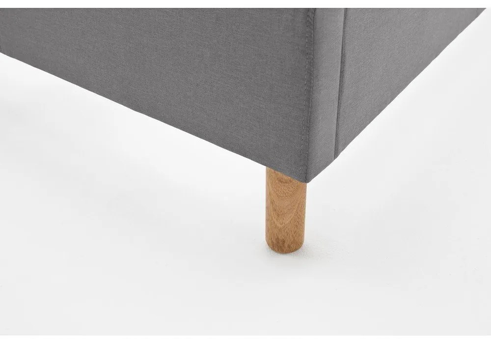 Svetlosivá čalúnená jednolôžková posteľ bez roštu 120x200 cm Malin – Meise Möbel