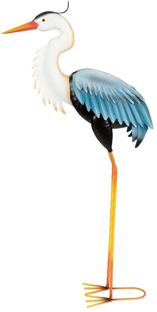 Livarno Home Kovový dekoratívny vták, modro-biely (100343788)