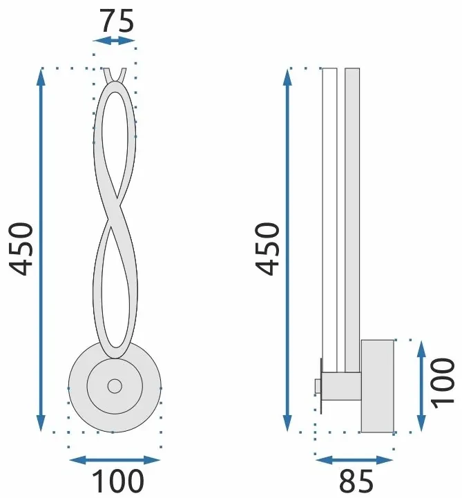 Toolight Toolight, LED nástenná lampa 13W APP1049-W, zlatá, OSW-03955