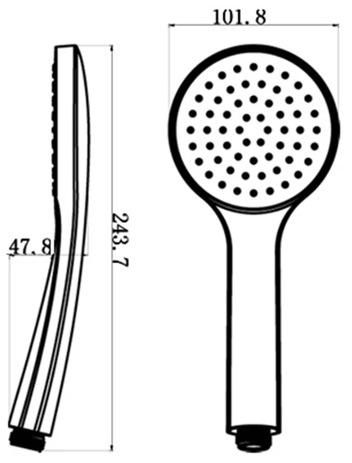 Sapho Sapho, Ručná sprcha, priemer 102mm, ABS/chróm, 1204-43