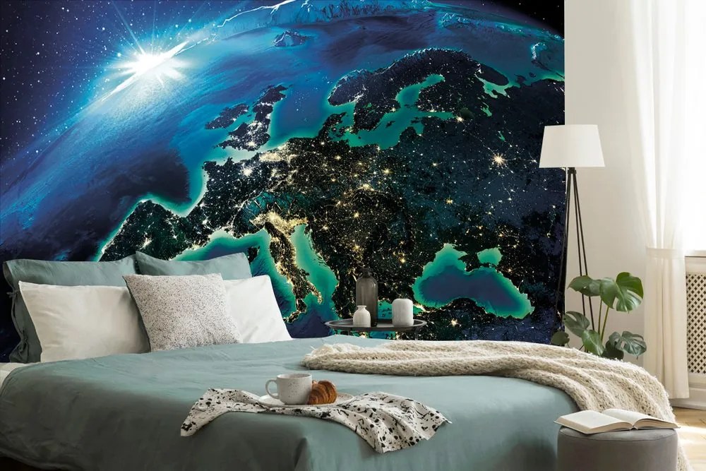 Fototapeta žiarivá modrá planéta