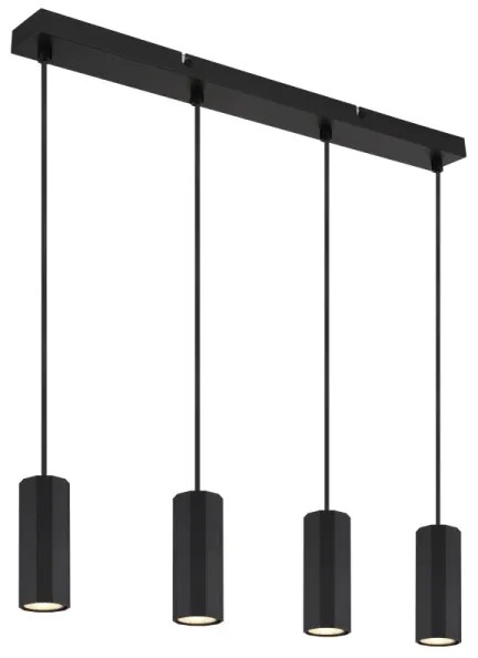 Globo 57918-4HB - Luster na lanku JAMES 4xGU10/25W/230V čierna