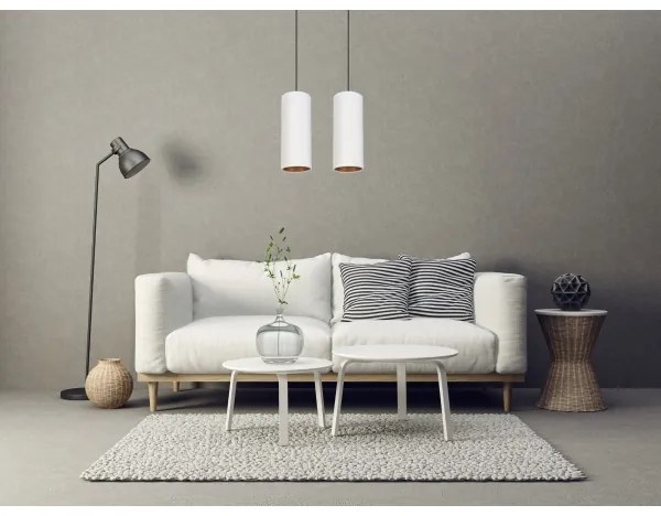 Luster na lanku AVALO 2xE27/60W/230V biela/medená