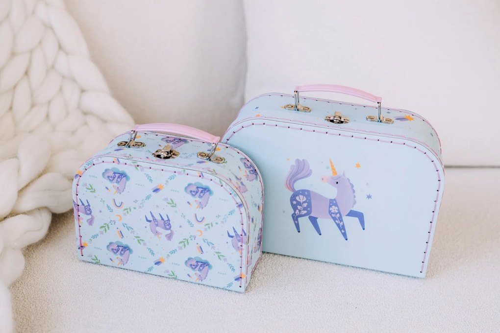 Bella Rose Detský kufrík Jednorožec – set 2 ks