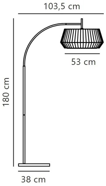 Nordlux - Stojacia lampa DICTE 1xE27/60W/230V čierna/biela
