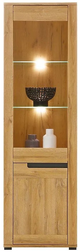 Vitrína York Y-5 Dub/Grafit