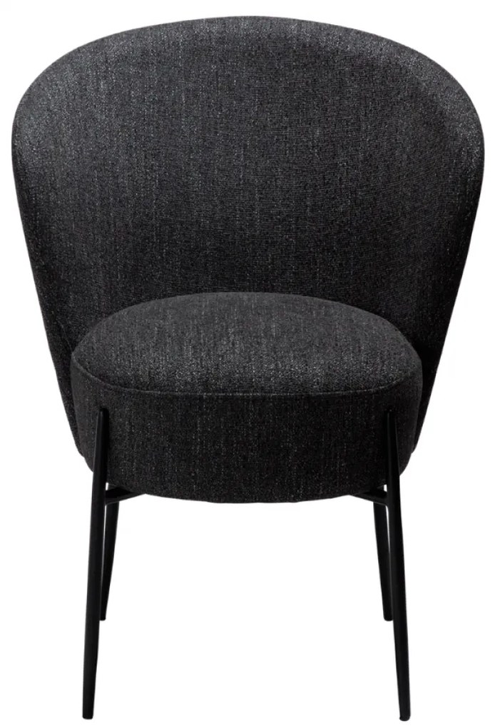 ORBIT ČALÚNENÁ STOLIČKA black bouclé/black