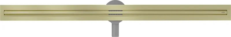 Mexen Flat 360° Slim sprchový žľab 130 cm, zlatá matná, 1A41130
