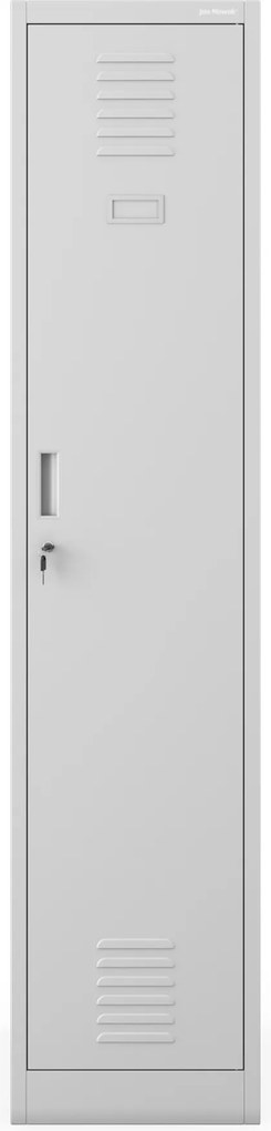 Šatníková skrinka s 2 priehradkami sivá, 400x1800x500 mm: KACPER 1 Plus