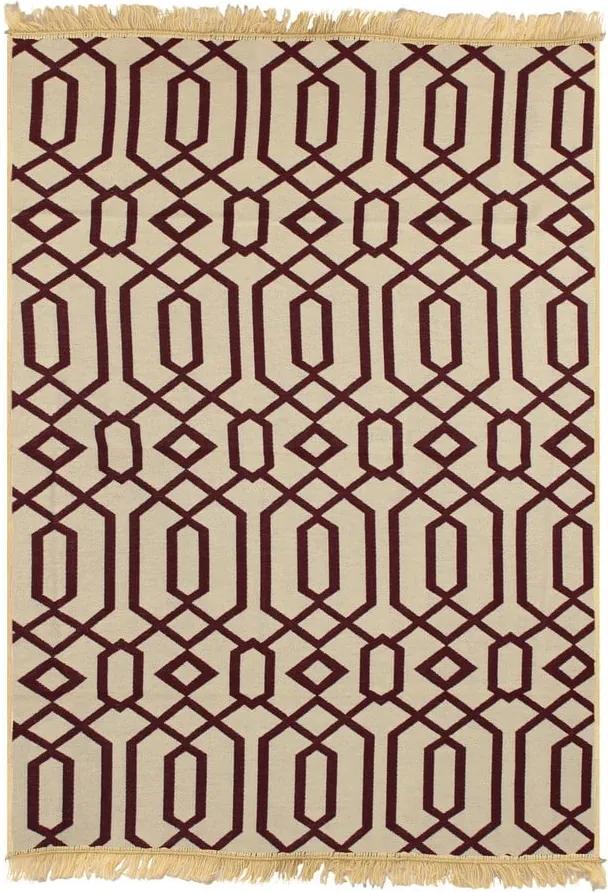 Červeno-béžový koberec Ya Rugs Kenar, 60 × 90 cm