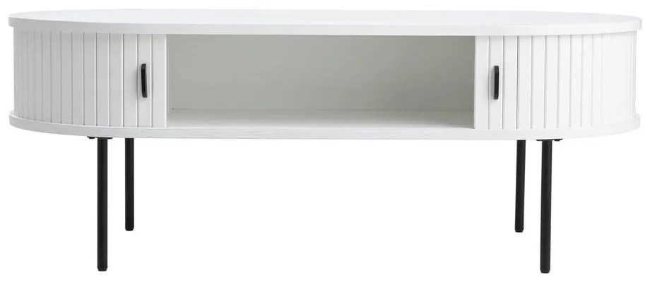 Biely konferenčný stolík v dekore duba 60x120 cm Nola – Unique Furniture