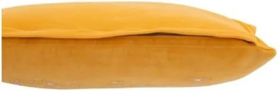 Okrový vankúš zdobený zrkadlovými kamienkami - 45 * 47 cm