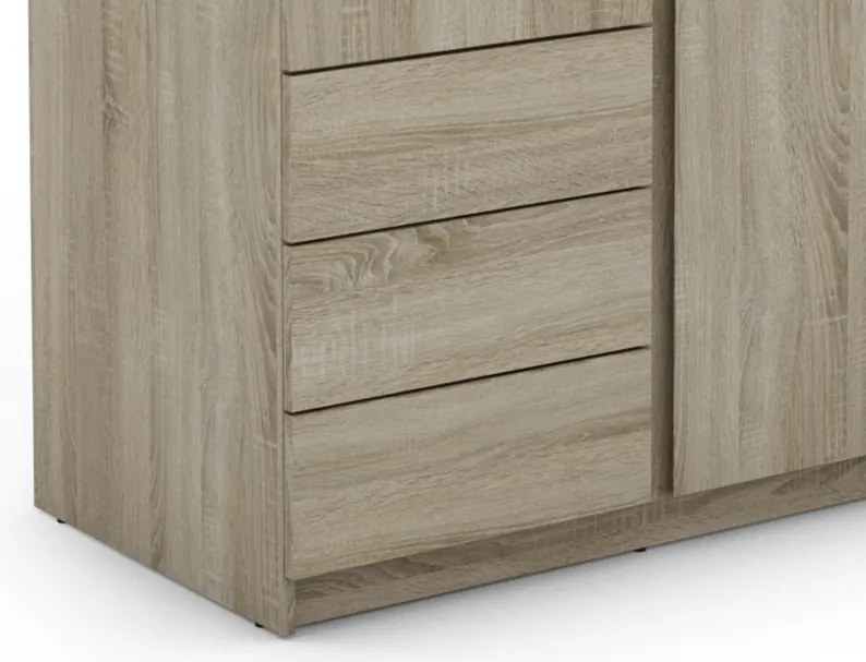 Šatníková skriňa Carlos, dub sonoma, 100 cm