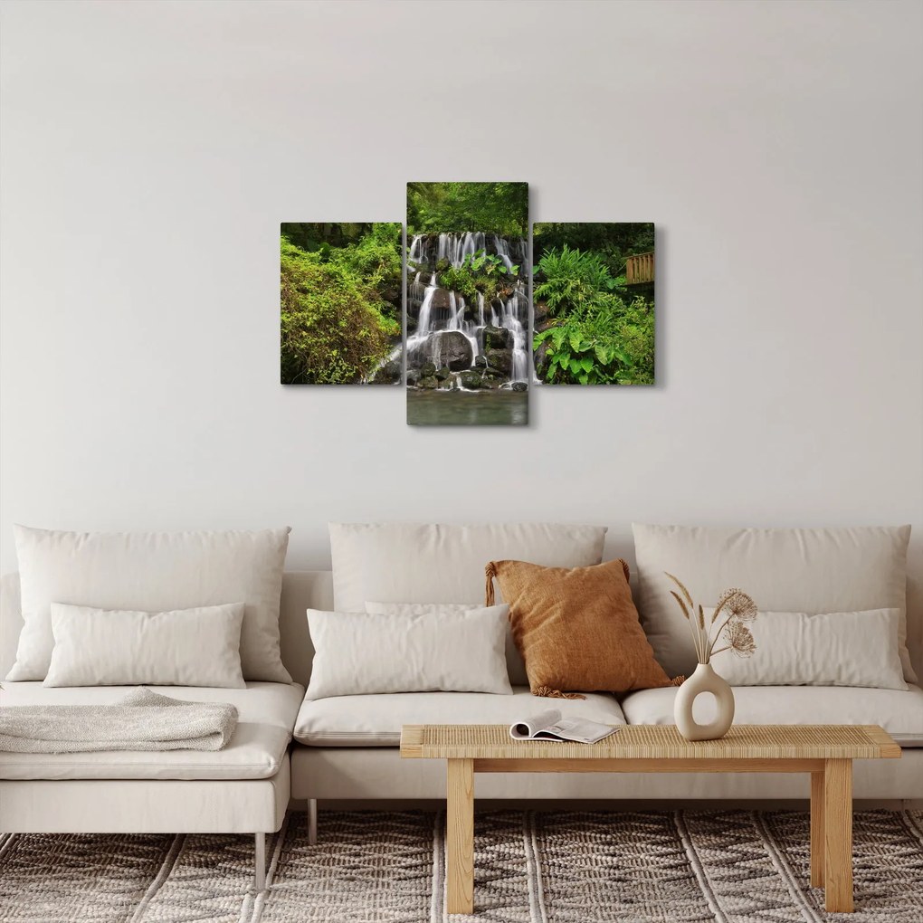 Obraz vodopádov v tropickom lese (90x60 cm)