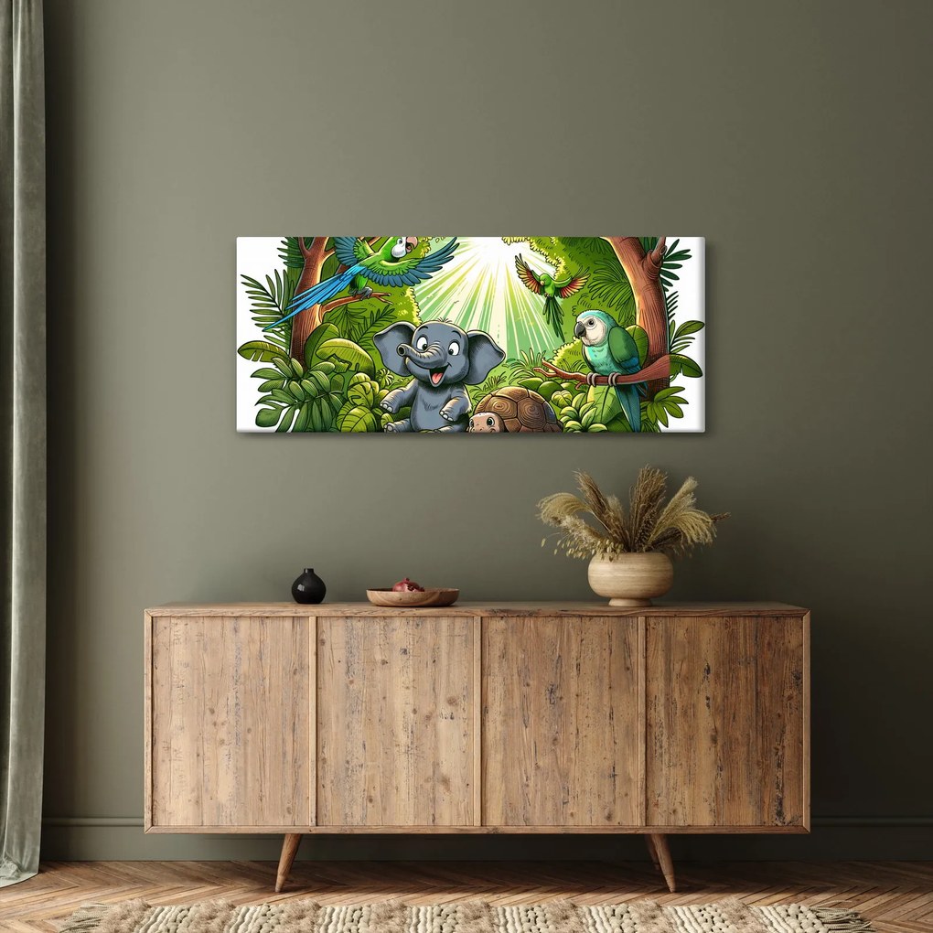Obraz - Veselé zvieratká (120x50 cm)