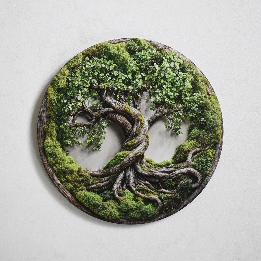DUBLEZ | Machový strom života - Luxusná imitácia na dreve