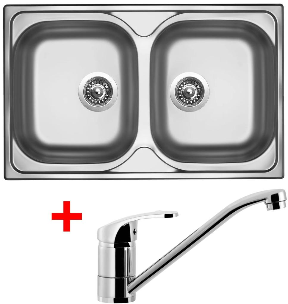 Set Sinks CLASSIC 800 DUO V matný + PRONTO