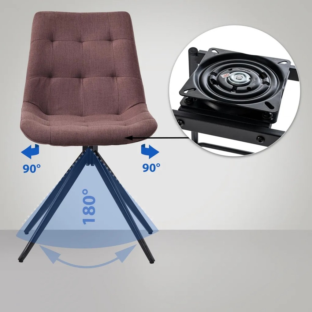 Jedálenská stolička Merna - látka - Sivo hnedá (Taupe)