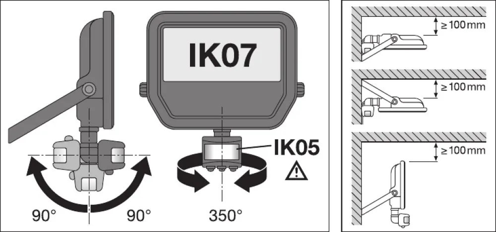 LED reflektor 50W 5500lm 3000K IP65 čierny so senzorom pohybu a súmraku LEDVANCE Floodlight