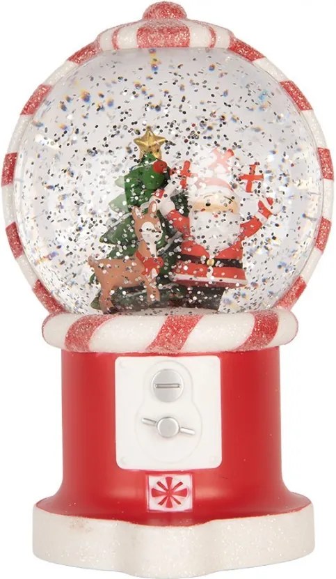 Christmas Decoration With LED Lighting And Music 12x11x20 Cm / 3xAA Red Plastic - 12*11*20 cm / 3*AA