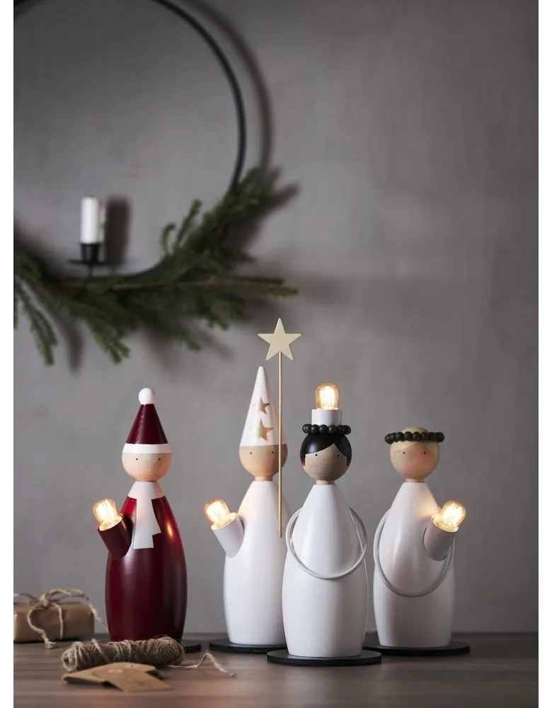 Biela svetelná dekorácia s vianočným motívom ø 12 cm Lucia Classic – Star Trading