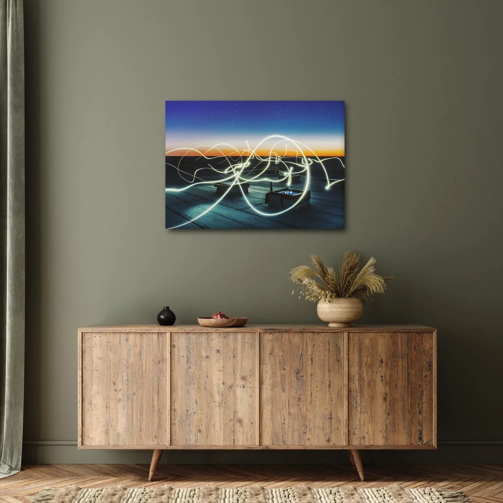 Obraz - pohľad na oblohu zo strechy (70x50 cm)
