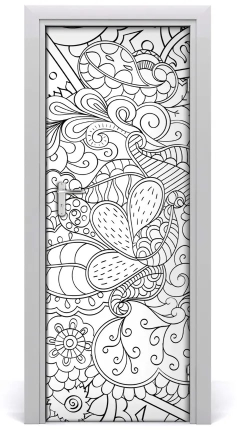 Samolepiace fototapety na dvere pozadia Zentangle 85x205 cm