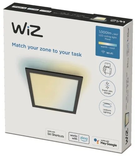 WiZ - LED Stmievateľné stropné svietidlo SUPERSLIM LED/12W/230V čierna Wi-Fi