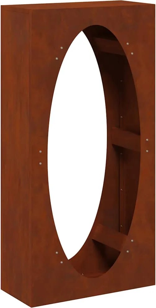 vidaXL Regál na krbové drevo oceľ odolná voči poveternostným vplyvom