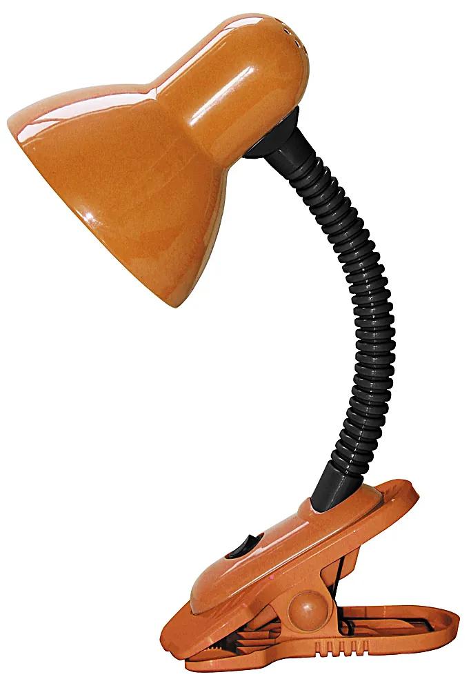 RABALUX Detská stolná lampa s klipom DENNIS, oranžová