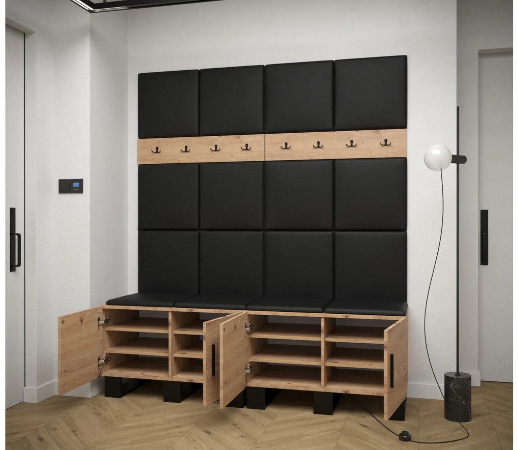 Predsieňová zostava Amanda 3 (dub artisan + béžová). Akcia -13%. Vlastná spoľahlivá doprava až k Vám domov. 1085875