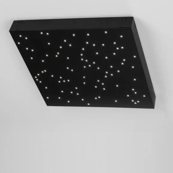 Stropné svietidlo LED so stmievaním Cielo 30 čierne s diaľkovým ovládaním