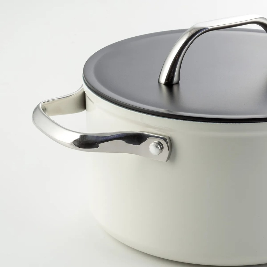 Hrniec s titánovým povrchom krémový Ø 20 cm - Saturn Terra Lunasol - 601308