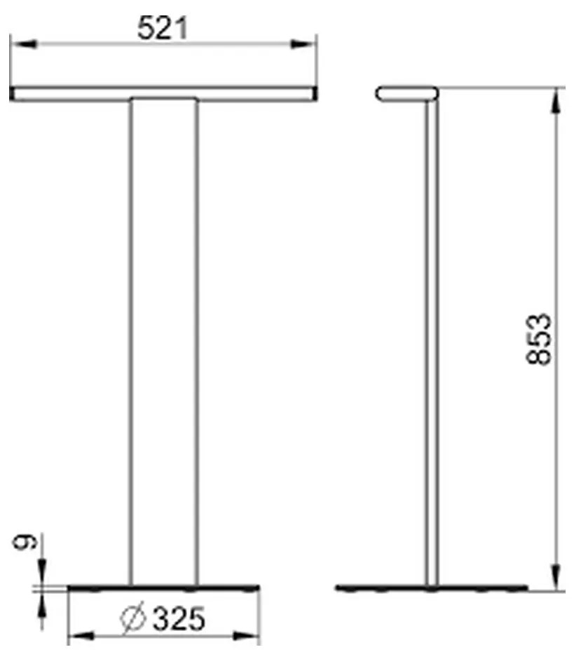 Keuco - Držiak uteráka k umývadlu, čierna/chróm 04987370201