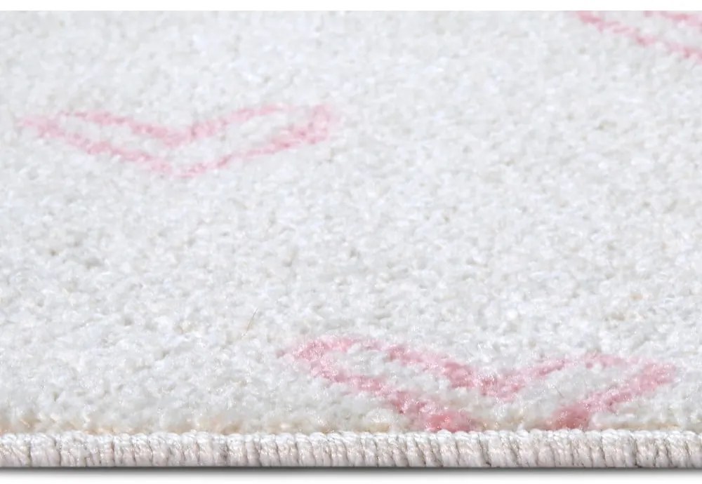 Ružovo-biely detský koberec 160x235 cm Hearts – Hanse Home