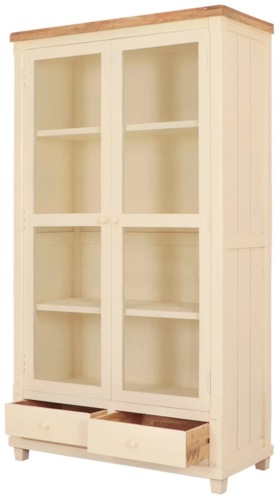 furniture-nabytek.cz - Vitrína masív z dreva manga 100x180x45