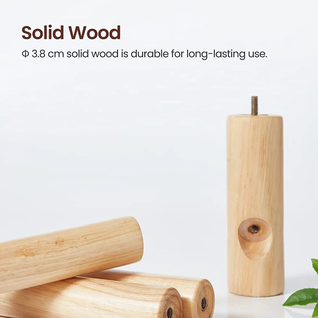 VASAGLE Stojan na kabáty, vešiak na kabáty z masívneho dreva