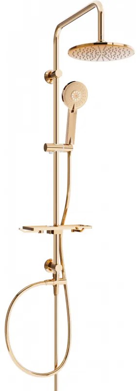 Mexen sprchový set X40 s hornou hlavicou 22 cm, ružové-zlato, 7984040091-60