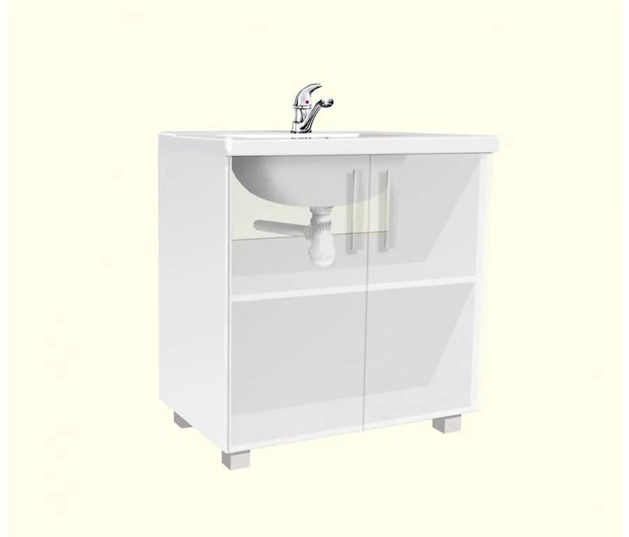 Kúpeľňová skrinka s umývadlom K22 farba korpusu: Agát, farba dvierok: Agát